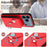 For iPhone 17 Pro Max Organ Card Bag Ring Holder Phone Case(Red)
