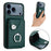 For iPhone 17 Pro Max Organ Card Bag Ring Holder Phone Case(Green)