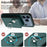 For iPhone 17 Pro Max Organ Card Bag Ring Holder Phone Case(Green)