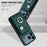 For iPhone 17 Pro Max Organ Card Bag Ring Holder Phone Case(Green)