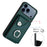 For iPhone 17 Pro Max Organ Card Bag Ring Holder Phone Case(Green)
