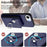 For iPhone 16e Organ Card Bag Ring Holder Phone Case(Blue)