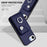 For iPhone 16e Organ Card Bag Ring Holder Phone Case(Blue)