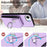 For iPhone 16e Organ Card Bag Ring Holder Phone Case(Purple)