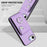 For iPhone 16e Organ Card Bag Ring Holder Phone Case(Purple)