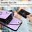 For iPhone 16e Organ Card Bag Ring Holder Phone Case(Purple)