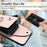 For iPhone 16e Organ Card Bag Ring Holder Phone Case(Pink)