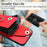 For iPhone 16e Organ Card Bag Ring Holder Phone Case(Red)