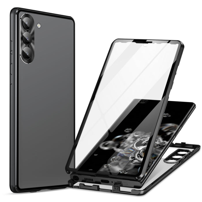 HD Full Cover Magnetic Metal Tempered Glass Phone Case, For Samsung Galaxy S25 Ultra 5G, For Samsung Galaxy S24 Ultra 5G, For Samsung Galaxy S24+ 5G, For Samsung Galaxy S24 5G