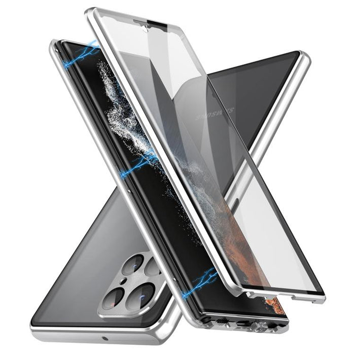 HD Full Cover Magnetic Metal Tempered Glass Phone Case, For Samsung Galaxy S25 Ultra 5G, For Samsung Galaxy S24 Ultra 5G, For Samsung Galaxy S24+ 5G, For Samsung Galaxy S24 5G