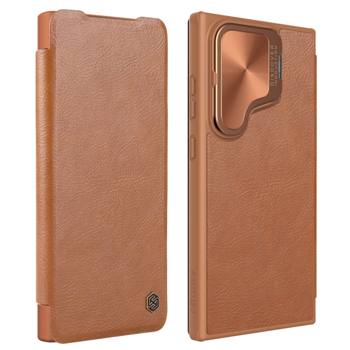 NILLKIN Qin Prop Series Flip Camera Cover Design Leather Phone Case, For Samsung Galaxy S24 Ultra 5G, For Samsung Galaxy S24+ 5G, For Samsung Galaxy S24 5G