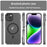 For iPhone 16 MagSafe Frosted Translucent TPU + PC Full Coverage Phone Case(Black)