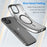 For iPhone 16 MagSafe Frosted Translucent TPU + PC Full Coverage Phone Case(Black)