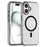 For iPhone 16 MagSafe Frosted Translucent TPU + PC Full Coverage Phone Case(Black)