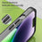 For iPhone 16 MagSafe Frosted Translucent TPU + PC Full Coverage Phone Case(Black)