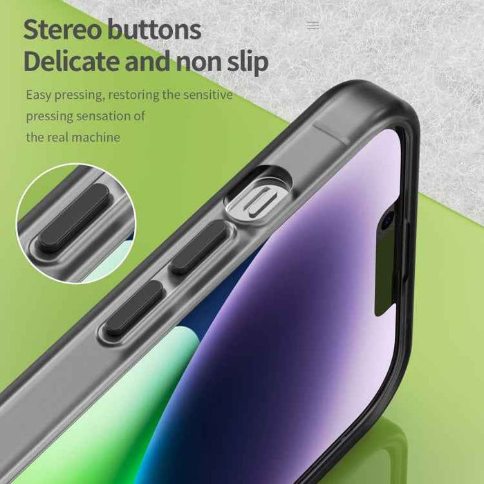 For iPhone 16 MagSafe Frosted Translucent TPU + PC Full Coverage Phone Case(Black)