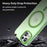 For iPhone 16 MagSafe Frosted Translucent TPU + PC Full Coverage Phone Case(Green)