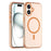 For iPhone 16 MagSafe Frosted Translucent TPU + PC Full Coverage Phone Case(Orange)