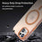 For iPhone 16 MagSafe Frosted Translucent TPU + PC Full Coverage Phone Case(Orange)