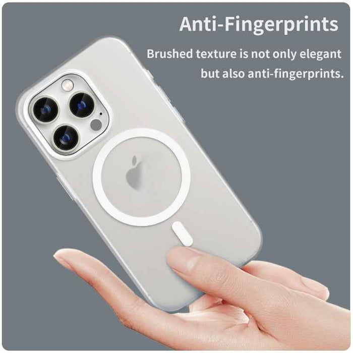 For iPhone 16 Pro MagSafe Frosted Translucent TPU + PC Full Coverage Phone Case(White)