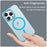 For iPhone 16 Pro MagSafe Frosted Translucent TPU + PC Full Coverage Phone Case(Blue)