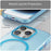 For iPhone 16 Pro MagSafe Frosted Translucent TPU + PC Full Coverage Phone Case(Blue)