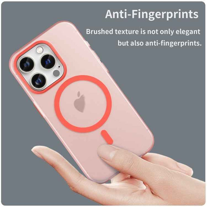 For iPhone 16 Pro MagSafe Frosted Translucent TPU + PC Full Coverage Phone Case(Red)