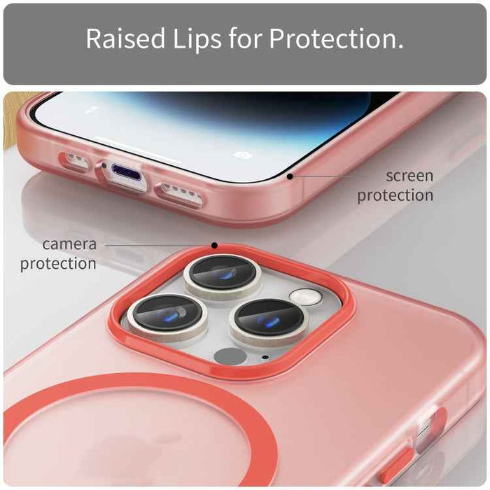 For iPhone 16 Pro MagSafe Frosted Translucent TPU + PC Full Coverage Phone Case(Red)