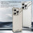 For iPhone 15 Pro Max Frameless Metal Corner Pad Phone Case with Lens Film(White)