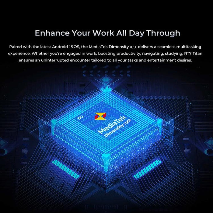 OUKITEL RT7 TITAN 5G Network IP68/IP69K Rugged Tablet, 10.1 inch Android 15 MediaTek Dimensity 7050 Octa Core Support Dual SIM, EU Plug, RT7 5G 12GB+512GB