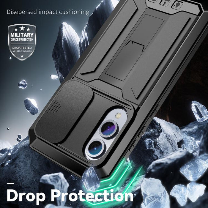 R-JUST Sliding Camera Life Waterproof Holder Phone Case, For Samsung Galaxy S25 Edge 5G, For Samsung Galaxy S25 5G, For Samsung Galaxy S25+ 5G, For Samsung Galaxy S25 Ultra 5G, For Samsung Galaxy S24 Ultra 5G, For Samsung Galaxy S24+ 5G����������������...