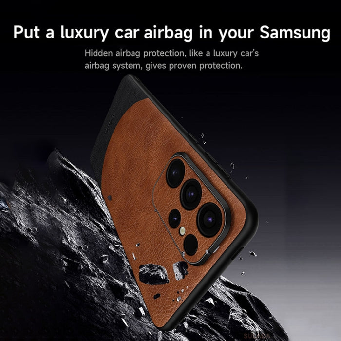 SULADA Stitching Leather MagSafe Magnetic Phone Case, For Samsung Galaxy S24 Ultra 5G, For Samsung Galaxy S24+ 5G, For Samsung Galaxy S24 5G
