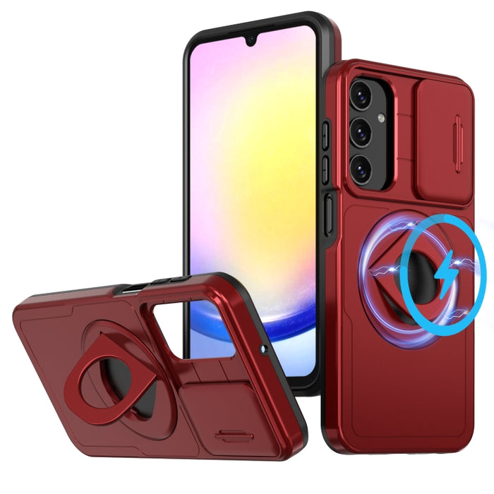 Camshield MagSafe Ring Holder Armor Phone Case, For Samsung Galaxy A15 5G, For Samsung Galaxy A55 5G, For Samsung Galaxy A35 5G, For Samsung Galaxy S24 Ultra 5G, For Samsung Galaxy A05 4G, For Samsung Galaxy A25 5G, For Samsung Galaxy S23 FE 5G��������...