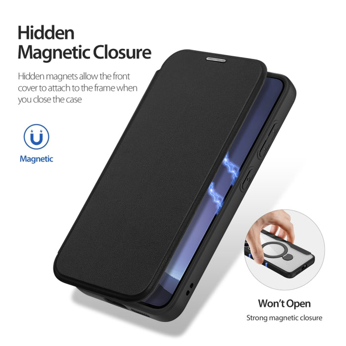 DUX DUCIS Skin X Pro Series Magsafe Ring Holder Leather Phone Case, For Samsung Galaxy S25 5G, For Samsung Galaxy S25+ 5G, For Samsung Galaxy S25 Ultra 5G, For Samsung Galaxy S24+ 5G