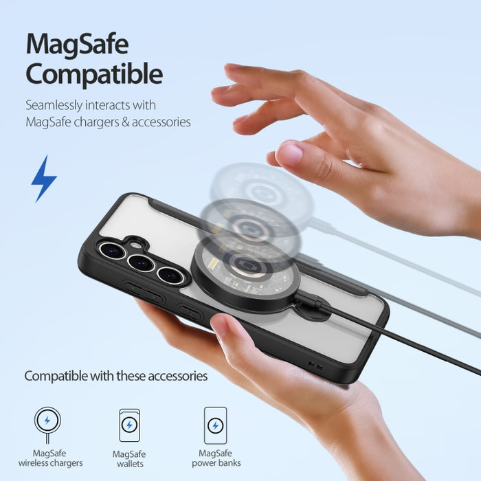 DUX DUCIS Skin X Pro Series Magsafe Ring Holder Leather Phone Case, For Samsung Galaxy S25 5G, For Samsung Galaxy S25+ 5G, For Samsung Galaxy S25 Ultra 5G, For Samsung Galaxy S24+ 5G