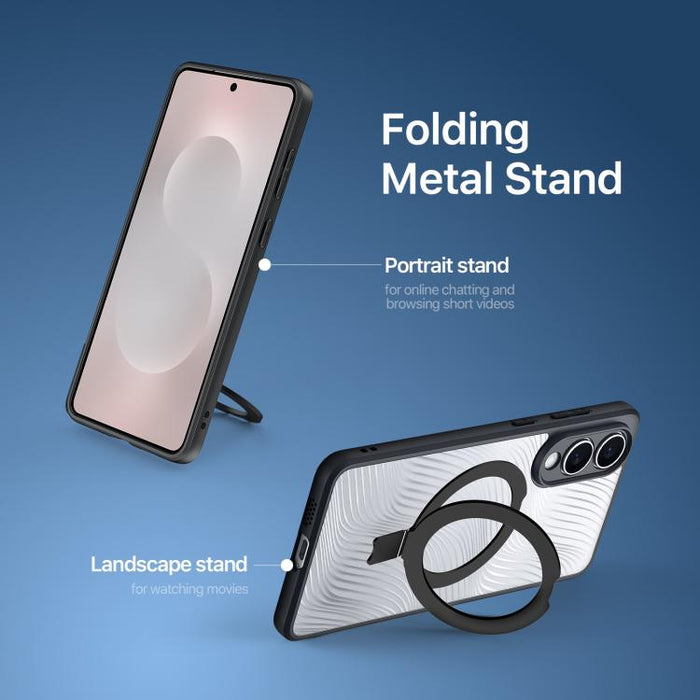 DUX DUCIS Aimo Mag Series MagSafe Ring Holder Frosted Phone Case, For Samsung Galaxy S25 Edge 5G, For Samsung Galaxy S25 Ultra 5G