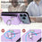 For iPhone 17 Pro Max Organ Card Bag Ring Holder Phone Case with Long Lanyard(Purple)