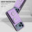 For iPhone 17 Pro Max Organ Card Bag Ring Holder Phone Case with Long Lanyard(Purple)