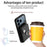 For iPhone 17 Pro Max Organ Card Bag Ring Holder Phone Case with Long Lanyard(Black)