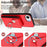 For iPhone 16e Organ Card Bag Ring Holder Phone Case with Long Lanyard(Red)