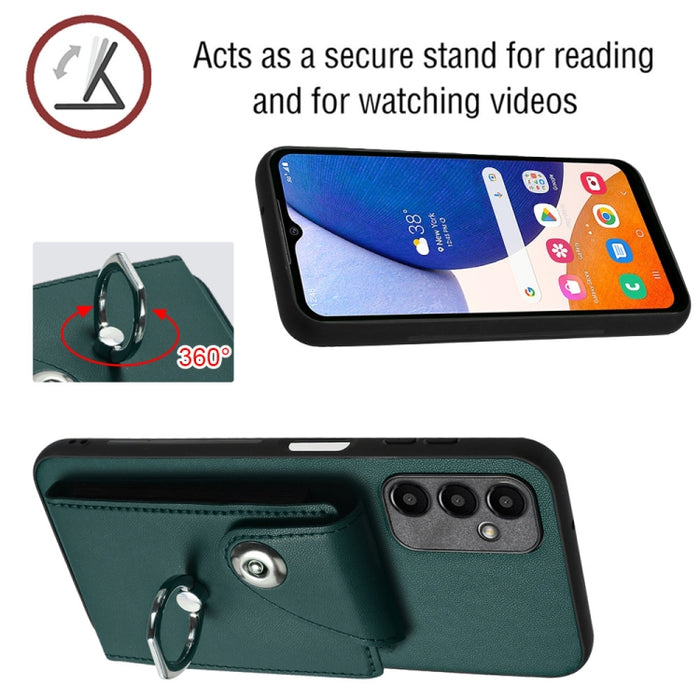 Organ Card Bag Ring Holder Phone Case with Long Lanyard, For Samsung Galaxy A25 5G, For Samsung Galaxy S23 FE 5G, For Samsung Galaxy A24 4G, For Samsung Galaxy A04e/M04/F04 4G, For Samsung Galaxy A34 5G, For Samsung Galaxy A54 5G�����������������������...