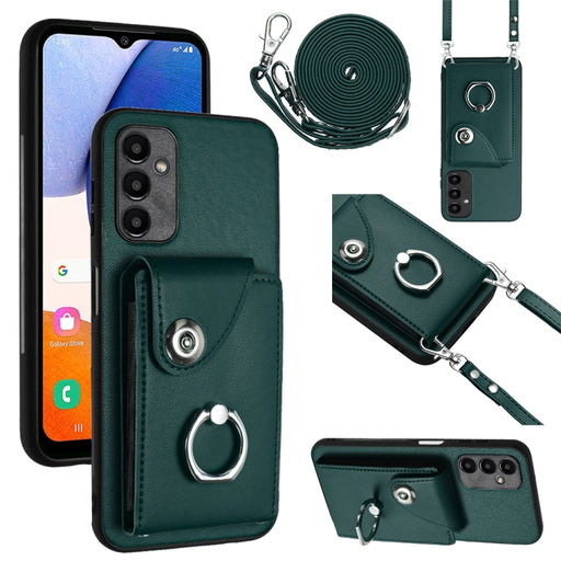 Organ Card Bag Ring Holder Phone Case with Long Lanyard, For Samsung Galaxy A25 5G, For Samsung Galaxy S23 FE 5G, For Samsung Galaxy A24 4G, For Samsung Galaxy A04e/M04/F04 4G, For Samsung Galaxy A34 5G, For Samsung Galaxy A54 5G�����������������������...