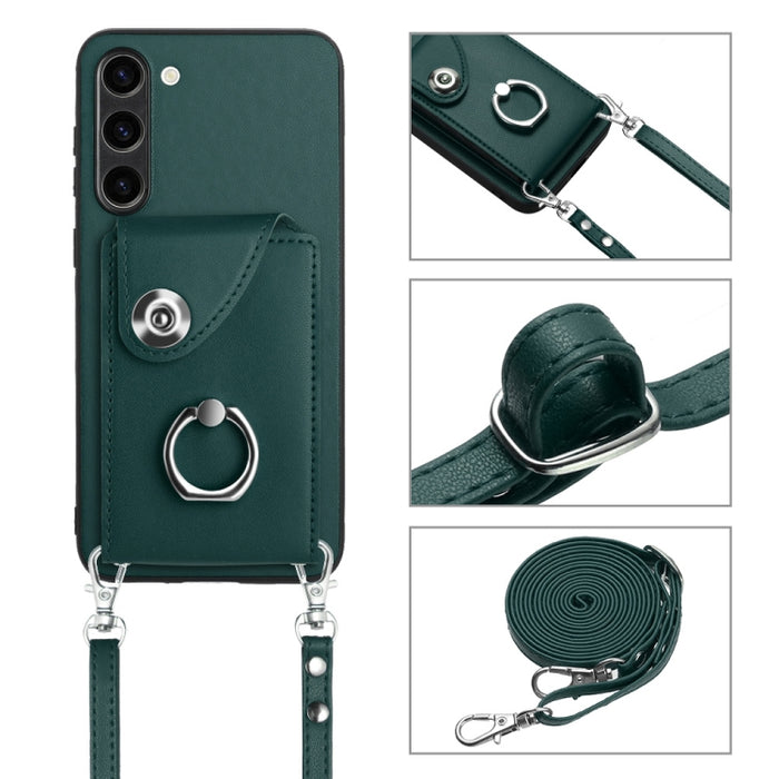 Organ Card Bag Ring Holder Phone Case with Long Lanyard, For Samsung Galaxy S23 5G, For Samsung Galaxy A14 5G, For Samsung Galaxy A04 4G, For Samsung Galaxy A13 5G / A04s, For Samsung Galaxy S20 FE, For Samsung Galaxy A23 165.4mm�����������������������...