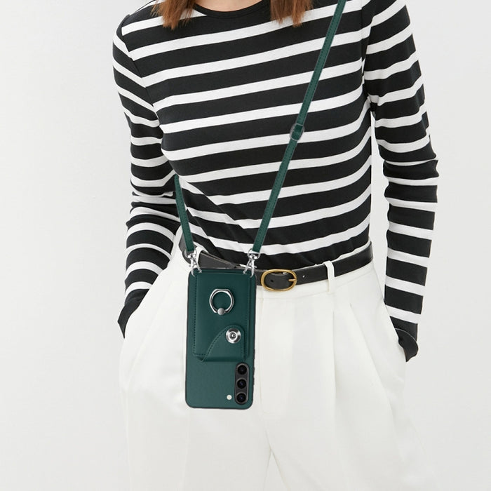 Organ Card Bag Ring Holder Phone Case with Long Lanyard, For Samsung Galaxy S23 5G, For Samsung Galaxy A14 5G, For Samsung Galaxy A04 4G, For Samsung Galaxy A13 5G / A04s, For Samsung Galaxy S20 FE, For Samsung Galaxy A23 165.4mm�����������������������...