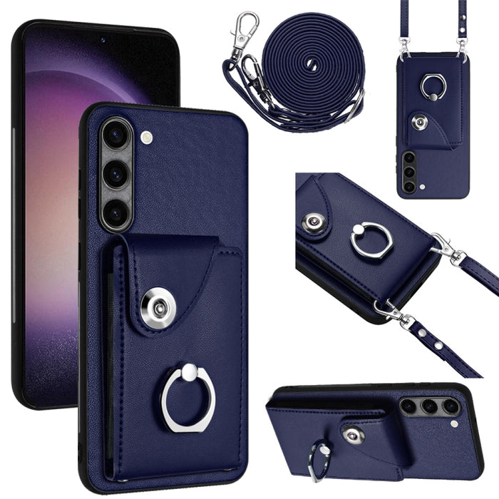Organ Card Bag Ring Holder Phone Case with Long Lanyard, For Samsung Galaxy S23 5G, For Samsung Galaxy A14 5G, For Samsung Galaxy A04 4G, For Samsung Galaxy A13 5G / A04s, For Samsung Galaxy S20 FE, For Samsung Galaxy A23 165.4mm�����������������������...