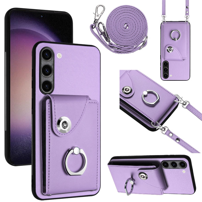 Organ Card Bag Ring Holder Phone Case with Long Lanyard, For Samsung Galaxy S23 5G, For Samsung Galaxy A14 5G, For Samsung Galaxy A04 4G, For Samsung Galaxy A13 5G / A04s, For Samsung Galaxy S20 FE, For Samsung Galaxy A23 165.4mm�����������������������...