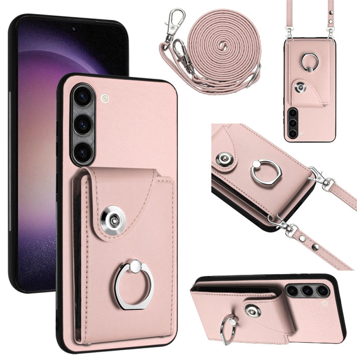 Organ Card Bag Ring Holder Phone Case with Long Lanyard, For Samsung Galaxy S23 5G, For Samsung Galaxy A14 5G, For Samsung Galaxy A04 4G, For Samsung Galaxy A13 5G / A04s, For Samsung Galaxy S20 FE, For Samsung Galaxy A23 165.4mm�����������������������...