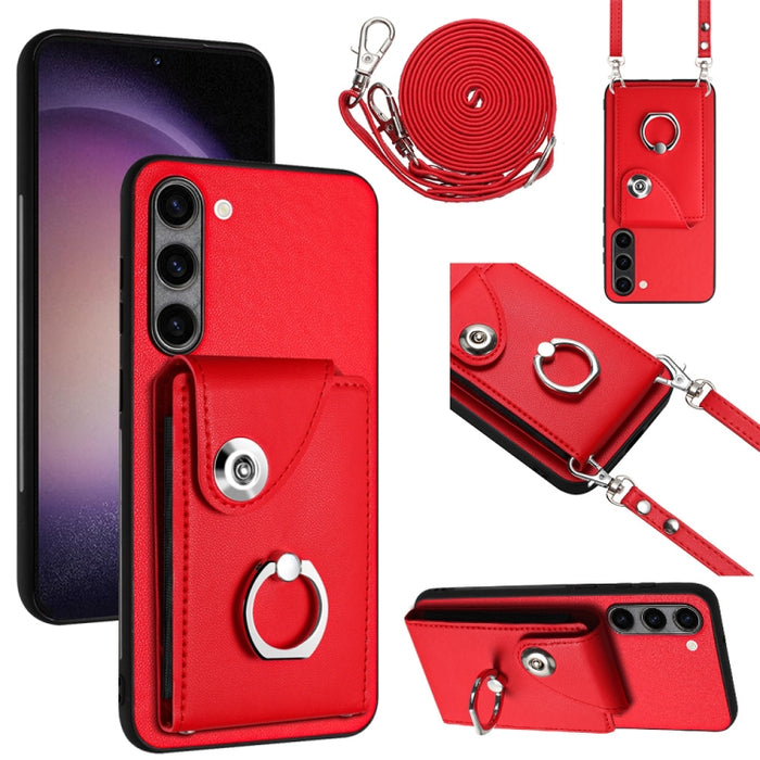 Organ Card Bag Ring Holder Phone Case with Long Lanyard, For Samsung Galaxy S23 5G, For Samsung Galaxy A14 5G, For Samsung Galaxy A04 4G, For Samsung Galaxy A13 5G / A04s, For Samsung Galaxy S20 FE, For Samsung Galaxy A23 165.4mm�����������������������...