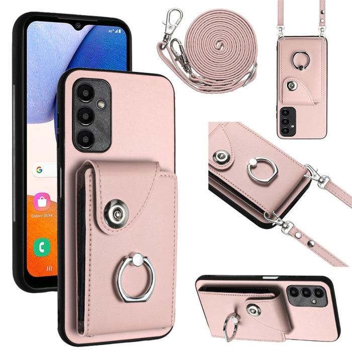 Organ Card Bag Ring Holder Phone Case with Long Lanyard, For Samsung Galaxy S23 5G, For Samsung Galaxy A14 5G, For Samsung Galaxy A04 4G, For Samsung Galaxy A13 5G / A04s, For Samsung Galaxy S20 FE, For Samsung Galaxy A23 165.4mm�����������������������...