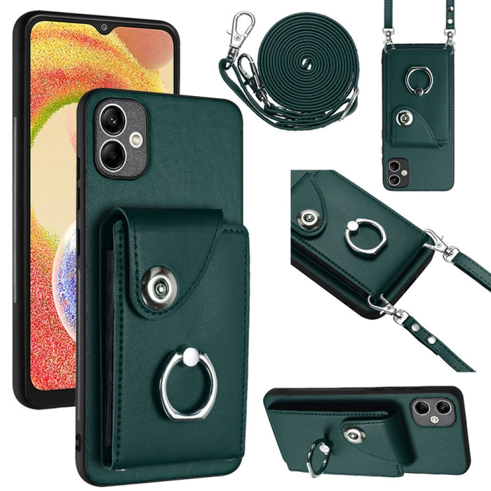 Organ Card Bag Ring Holder Phone Case with Long Lanyard, For Samsung Galaxy S23 5G, For Samsung Galaxy A14 5G, For Samsung Galaxy A04 4G, For Samsung Galaxy A13 5G / A04s, For Samsung Galaxy S20 FE, For Samsung Galaxy A23 165.4mm�����������������������...